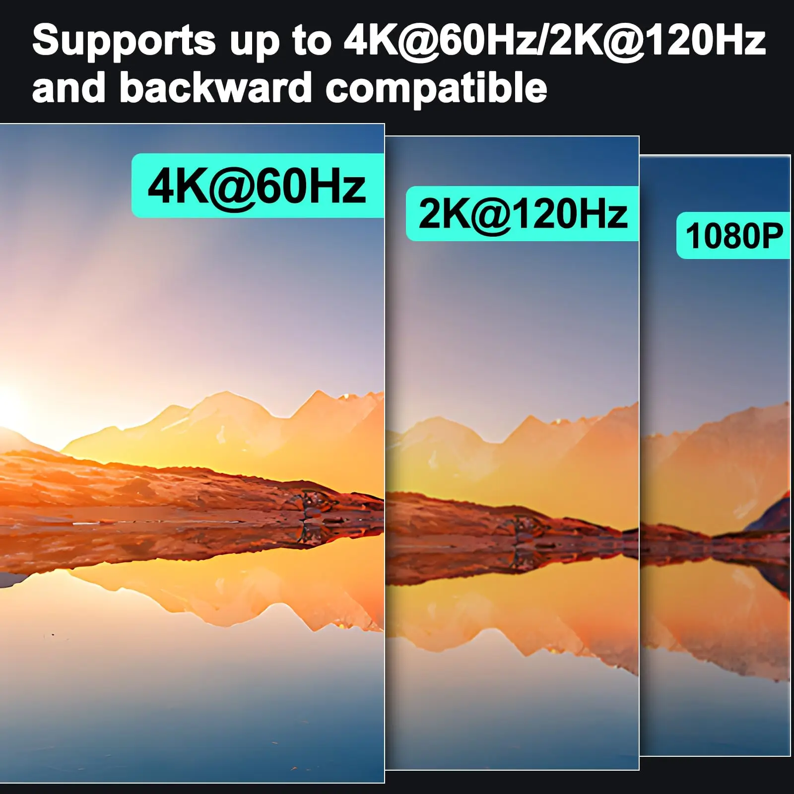 Conmutador KVM 4K HDMI Displayport 2 monitores 2 PC, conmutador KVM 4K @ 60Hz/2K @ 120Hz con puerto USB 3,0, control remoto con cable y Cables USB3.0 - imagen 3