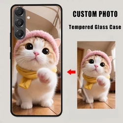 Funda de vidrio templado personalizada DIY para Samsung Galaxy A07 A12 A13 A14 A23 A24 A33 A34 A53 A54 M13 M14 M23 M33 M34 M53 M54 M56 5G