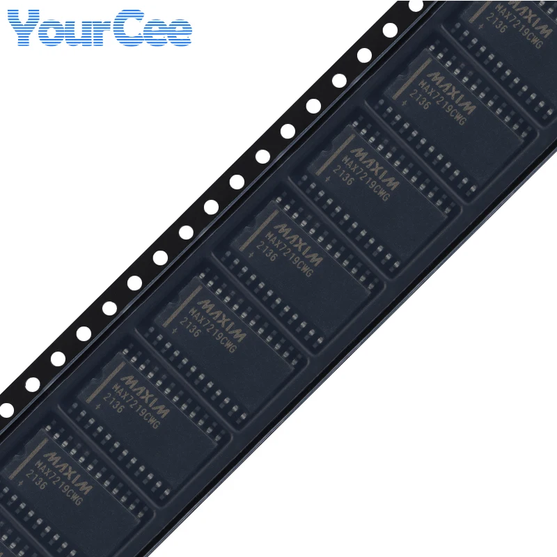 MAX7219 MAX7219CWG+T SOIC-24 SOIC24 interfaz serie pantalla LED de 8 bits Chip controlador IC circuito integrado - imagen 4