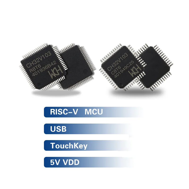 CH32V103-RISC-V MCU mejorado de 32 bits, Grado industrial, 10 unidades por lote