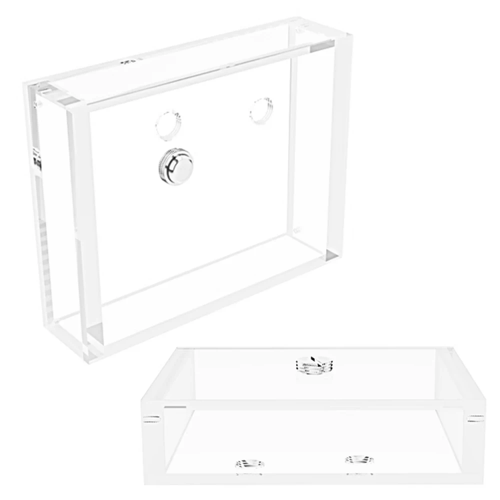 FREEZEMOD-tanque de agua de refrigeración líquida de acrílico cuadrado, 430ml, para instalación de Servidores Industriales con FSX-1540B de efluente inferior - imagen 4