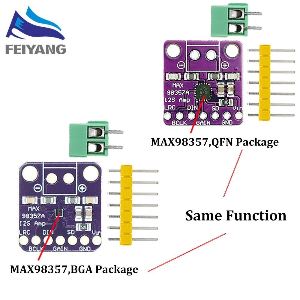 Max98357 I2S 3W amplificador Clase D interfaz de ruptura módulo decodificador Dac placa de Audio sin filtro para Raspberry Pi Esp32 - imagen 3