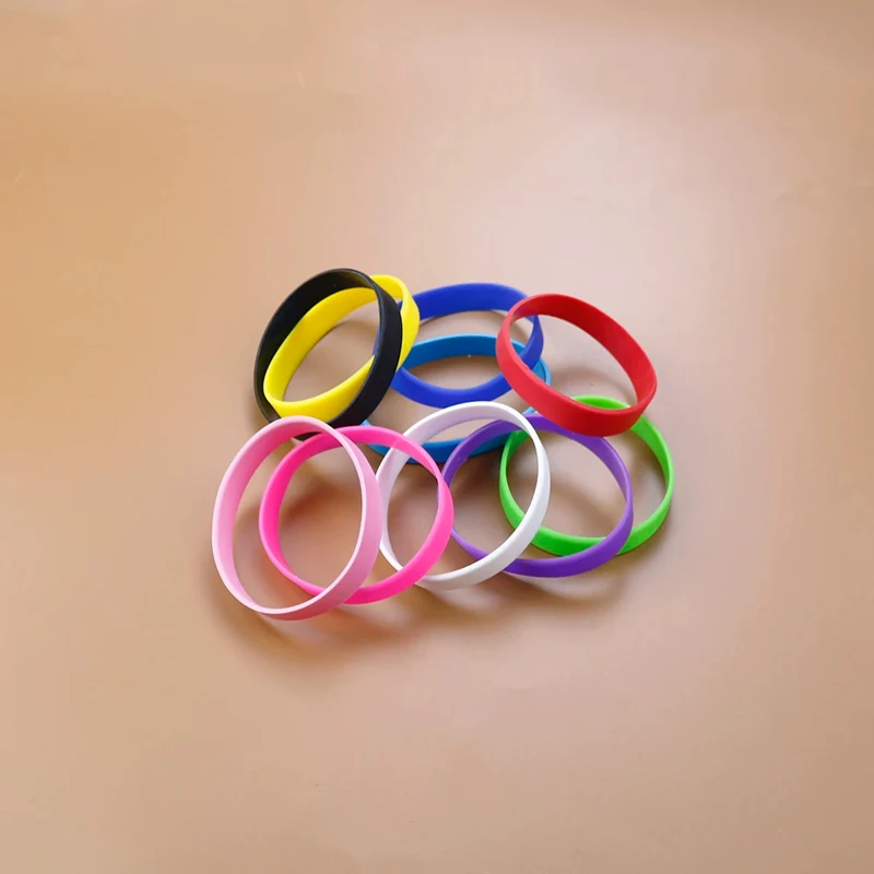 20 unids/lote, venta al por mayor, pulsera de goma de silicona, pulsera Flexible, brazalete, brazalete deportivo informal, correa de muñeca de silicona - imagen 5