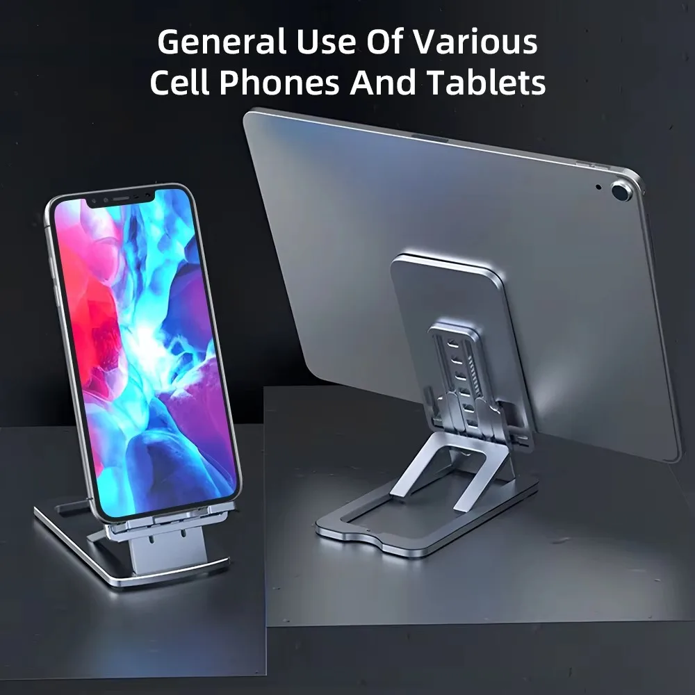 Soporte Universal ajustable plegable para teléfono de escritorio, ajuste de altura y ángulo para todos los teléfonos inteligentes, soporte móvil para todos los teléfonos - imagen 2