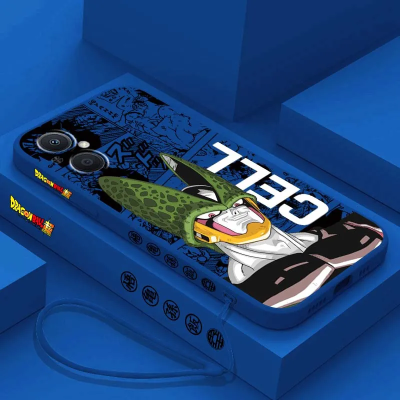 D-Dragon Ball Broly Jiren cubierta para OPPO Reno 8 7 6 5 A96 A78 A74 A72 A58 A53 A40 A54s Lite 5G funda de teléfono con cuerda izquierda líquida - imagen 5