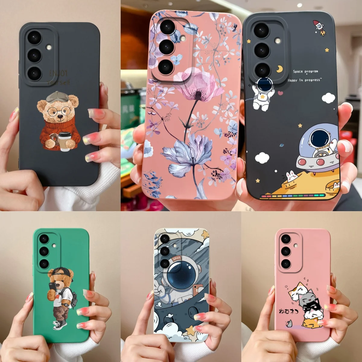 Para Samsung Galaxy S25 Plus Ultra Funda astronauta cobertura completa Funda para Samsung S 25 Anti caída silicona líquida fundas traseras suaves