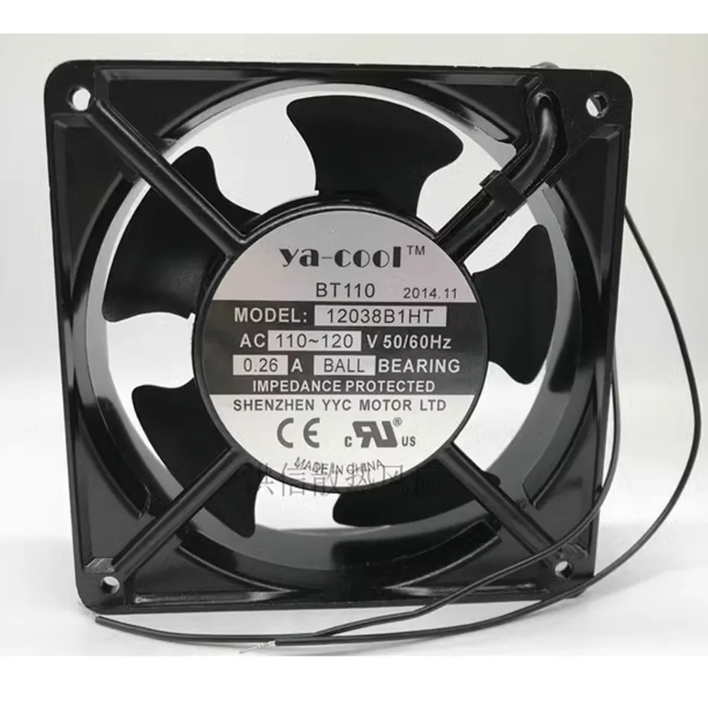 Nuevo para BT110 12038B1HT 110V 0.26A 12CM 12038 120*120*38MM ventilador de refrigeración de flujo axial con marco de aluminio