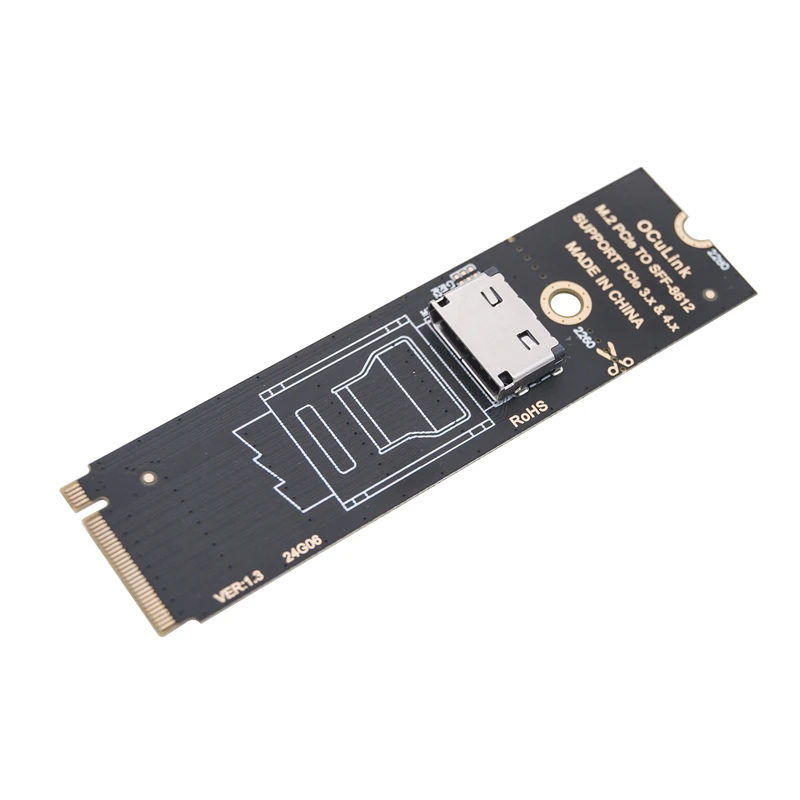 Nuevo PCI Express 4,0 M.2 m-key a Oculink SFF-8612 SFF-8611 adaptador de Host Vertical convertidor de tarjeta elevadora para NVME U.2 SSD 2280 eGPU - imagen 2