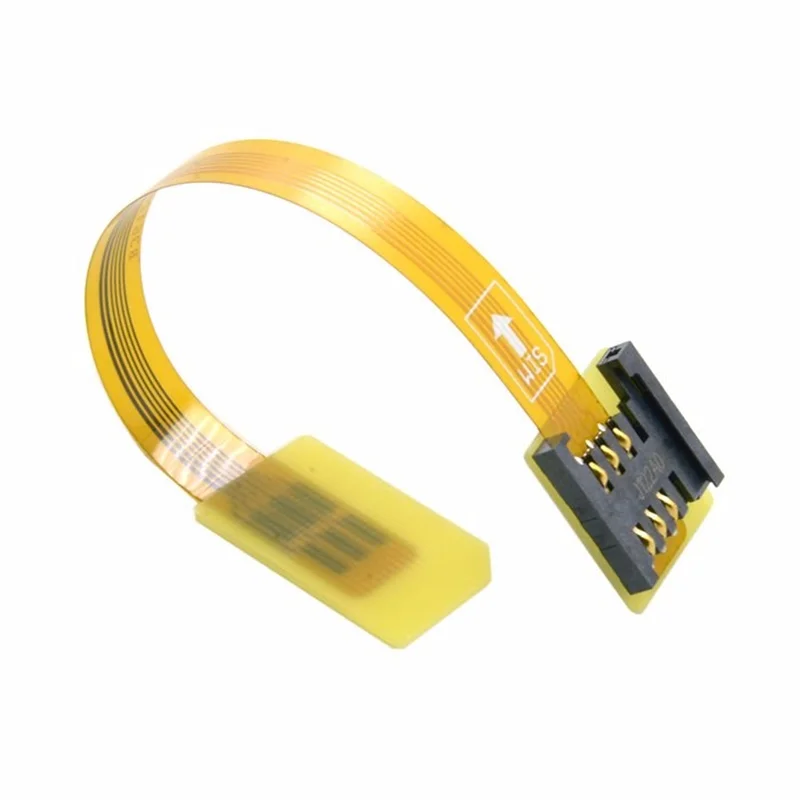 Kit GSM CDMA Tarjeta SIM Patrón UIM Cable de extensión macho a hembra FPC Extensor plano suave 10 cm