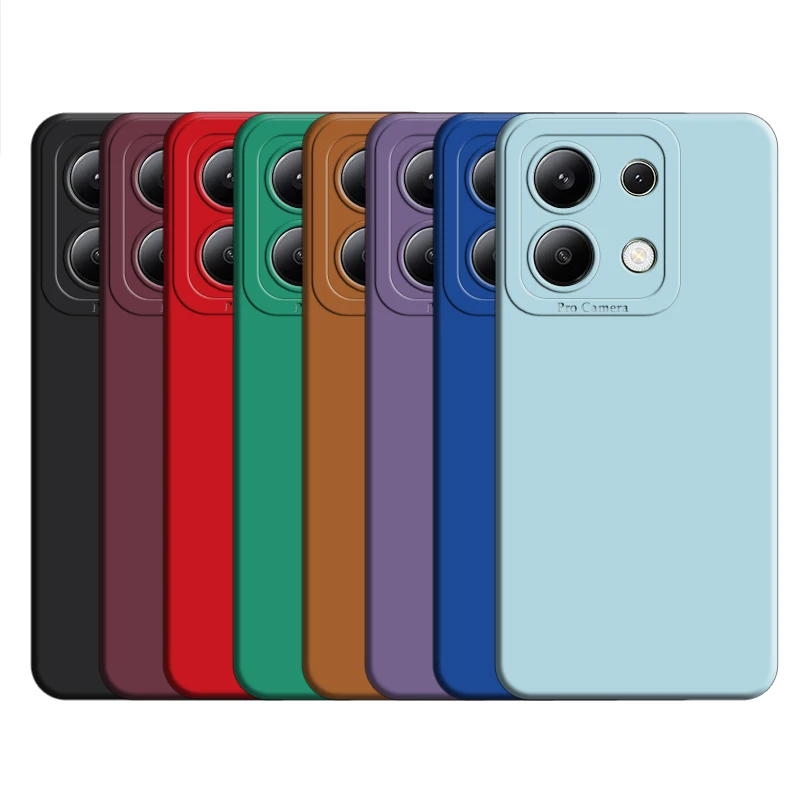 Para Poco M6 Pro 4G funda para Xiaomi Poco M6 Pro 4G cubierta de silicona líquida cubierta completa lente de cámara protección a prueba de golpes parachoques - imagen 2