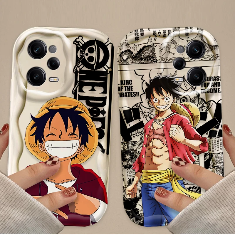 Funda de Anime O-One Pieces Luffy para Xiaomi Redmi Note 13 12 Pro Plus 4G 5G 12S 11S 11 10 10S 9 9S Redmi 14C 13C 12C A3 Wave Phone