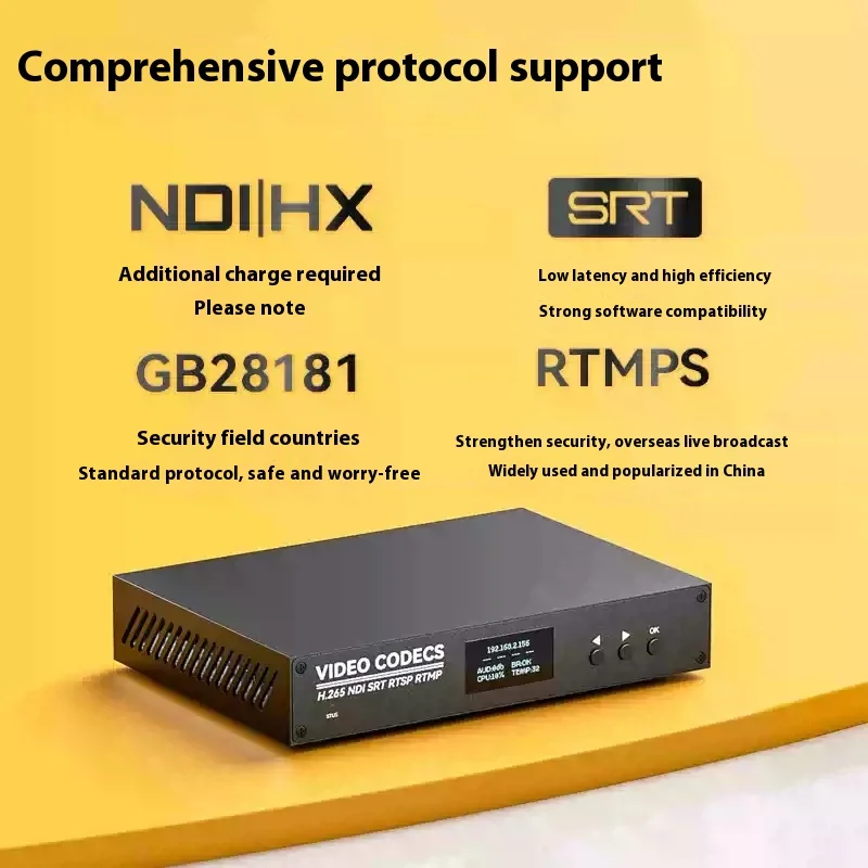 Decodificador 4K del codificador SDI de 4 canales ENC4S con soporte SRT NDI RTMP para transmisión en vivo - imagen 3