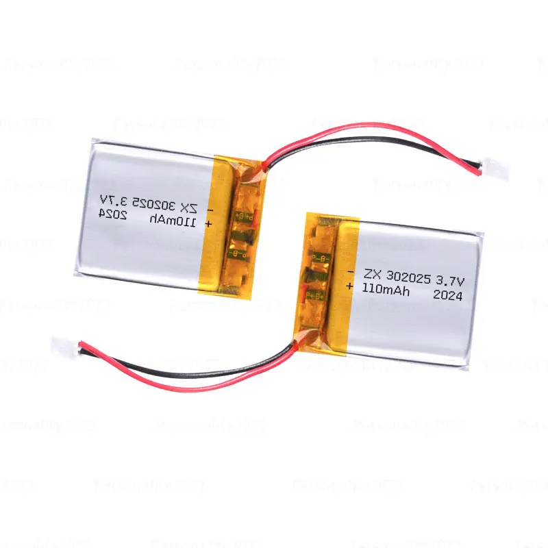 Batería Li Po 3.7V 302025 Baterías de iones de litio, polímero de litio de 110mAh para purificador Bluetooth, equipo de seguridad, lámparas de minería, celda GPS - imagen 5