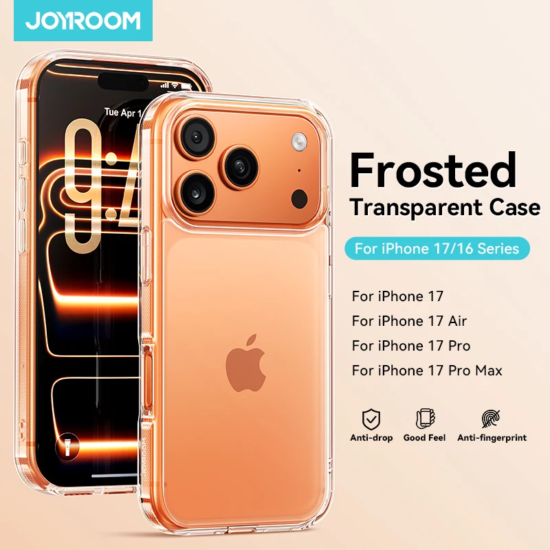 Joyroom para iPhone 17 Pro Max funda esmerilada a prueba de golpes mate funda para iPhone 16 Pro Max cubierta magnética de cargador inalámbrico