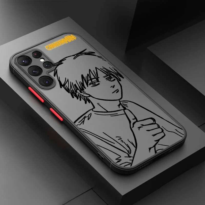 Funda translúcida esmerilada para teléfono Samsung, motosierra Man Line, A72, A54, A53, A52S, A34, A32, A33, A24, A23, A22S, A02 Lite - imagen 3