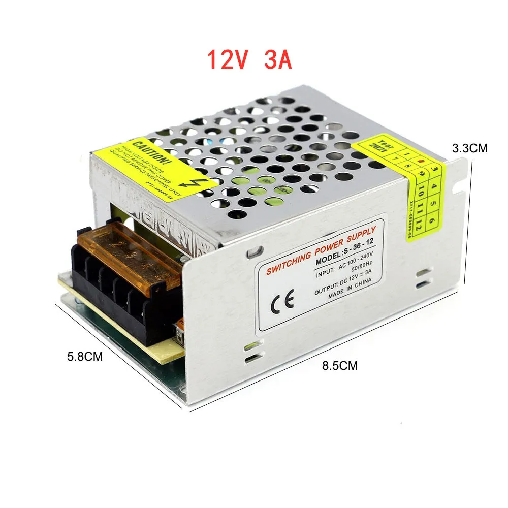 Fuente de alimentación conmutada de 220V a 12 V CC, fuente de alimentación de 220V a 12 V CC, 1A, 2A, 3A, 5A, 6A, 8A, 10A, 15A, 20A, 30A, 40A, CA, AC-DC - imagen 5