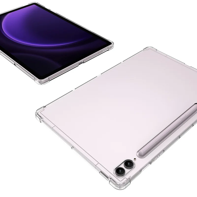 Funda transparente para Samsung Galaxy Tab S10 S9 Ultra 14,6 pulgadas Tab S10/S9 + FE 12,4 pulgadas Funda de Airbag de Tpu suave para S10 FE + - imagen 3