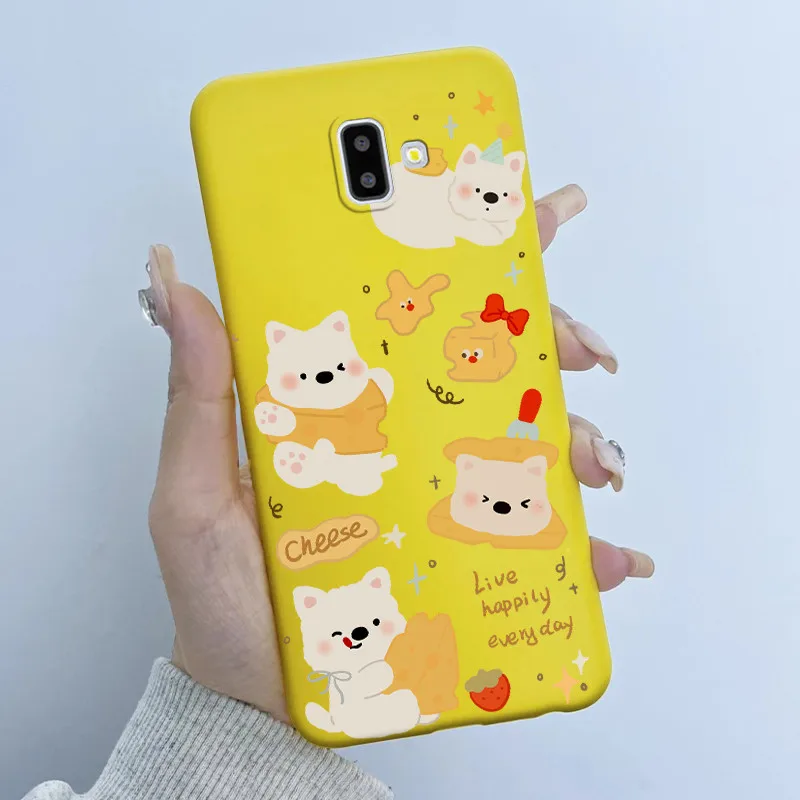 Funda bonita de dibujos animados de Panda y astronauta para Samsung Galaxy J6 2018 J6 Plus J600F/DS J610F/DS J600FN J610FN, funda suave de silicona - imagen 2