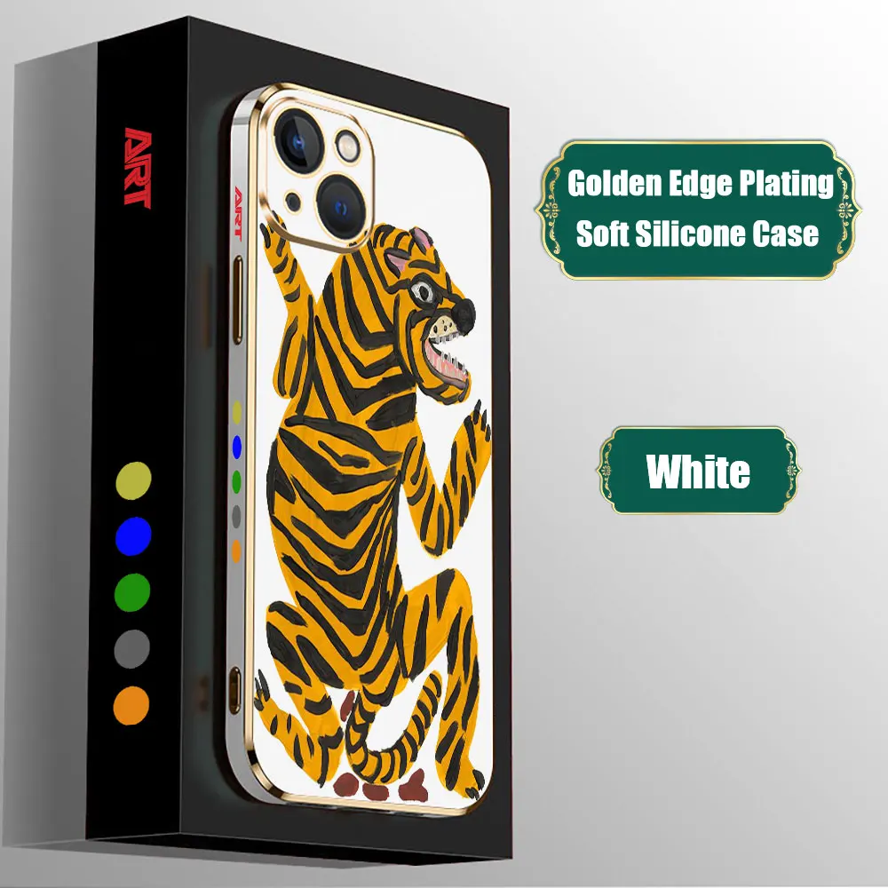 D-davids-shrigley Funda de arte Visual para iPhone 15 14 Pro Max 13 12 Mini 11 7 8 Pro XSMax XR SE, Funda de teléfono chapada de lujo - imagen 2