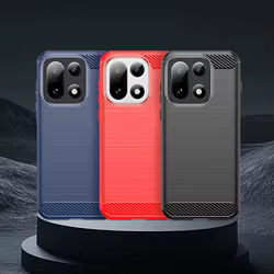 Para OnePlus 15 funda protectora de fibra de carbono de silicona funda de teléfono OnePlus 15 funda de TPU a prueba de golpes funda OnePlus 15