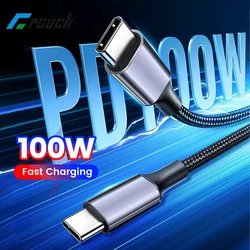 Cable de carga rápida PD100W 5A tipo C a Cable de datos tipo C para iphone 15 16 Samsung Xiaomi OPPO Cable de carga rápida Dual tipo C