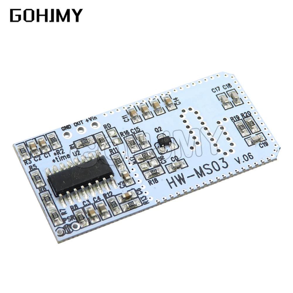 Módulo de Sensor de movimiento de alto rendimiento HW-MS03 Sensor de movimiento de Radar de 2,4 GHz a 5,8 GHz Módulo de Sensor de Radar de microondas para Arduino nuevo