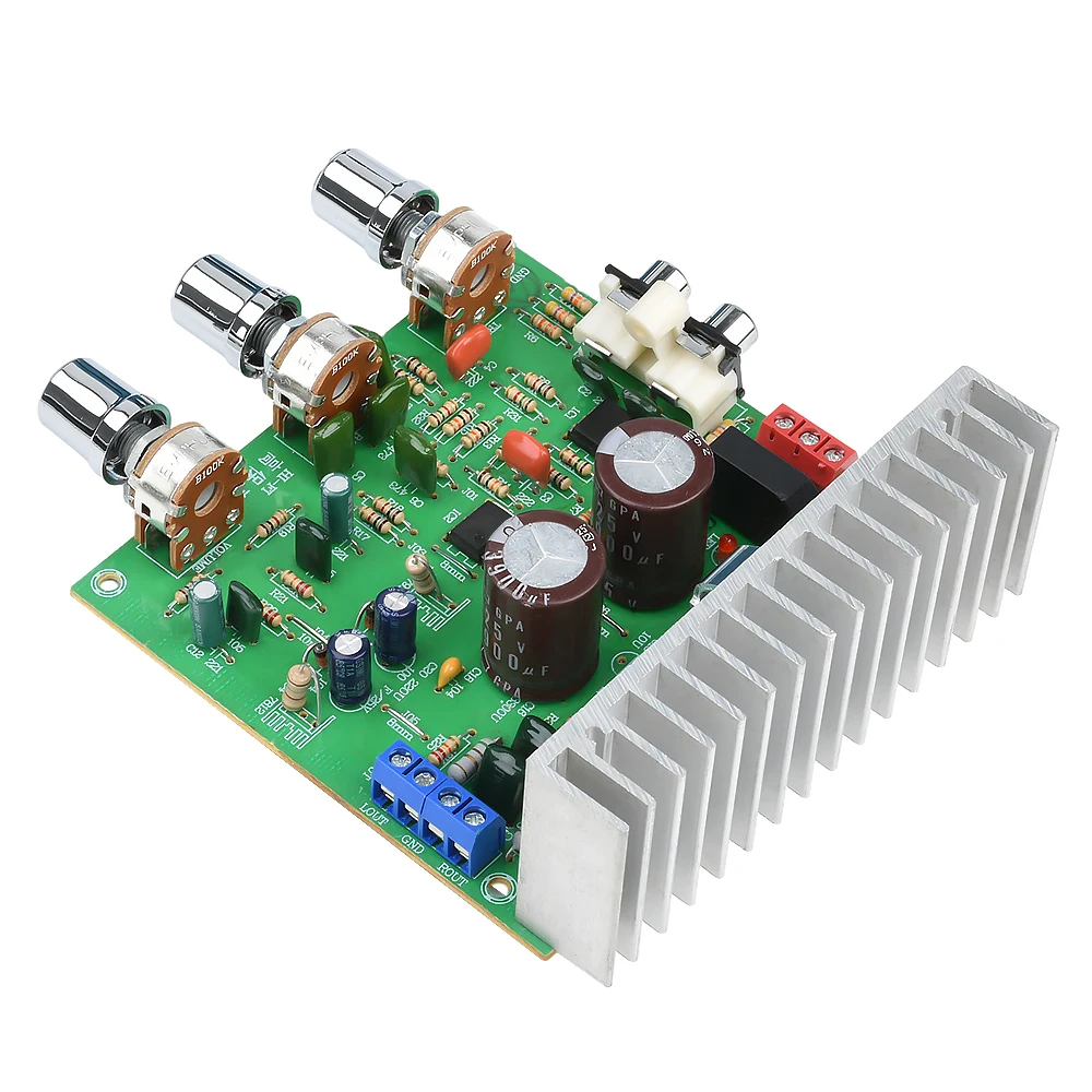 Módulo amplificador de Audio TDA7265, placa amplificadora de potencia HiFi 4558, preamplificador de 2,0 canales, placa amplificadora de potencia AC 12-15V 40W + 40W