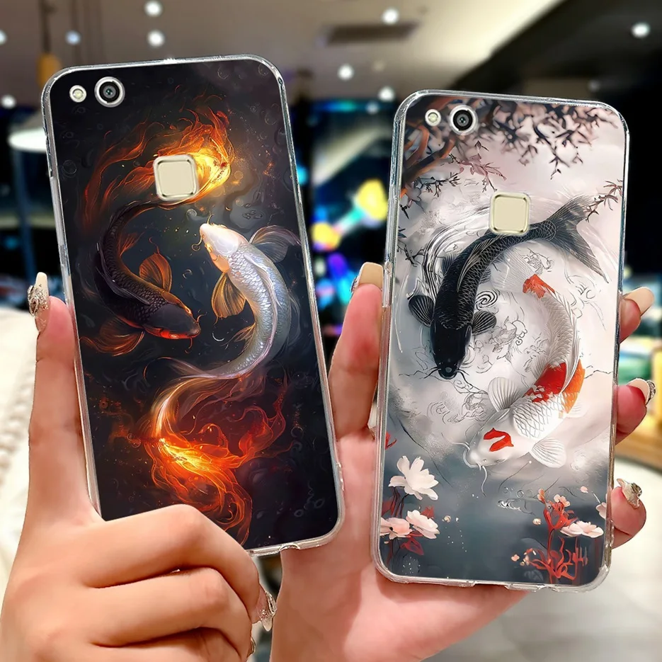 Para Huawei P10 Lite funda WAS-LX1 WAS-LX2 WAS-LX3 lindo amor corazón pintado funda de teléfono para Huawei P10 Lite P10Lite funda suave - imagen 2