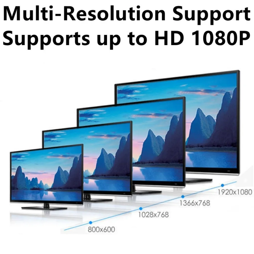 Adaptador convertidor VGA a HDMI, convertidor hembra a HDMI con Audio 1080P, adaptador VGA para PC, portátil a proyector HDTV - imagen 4