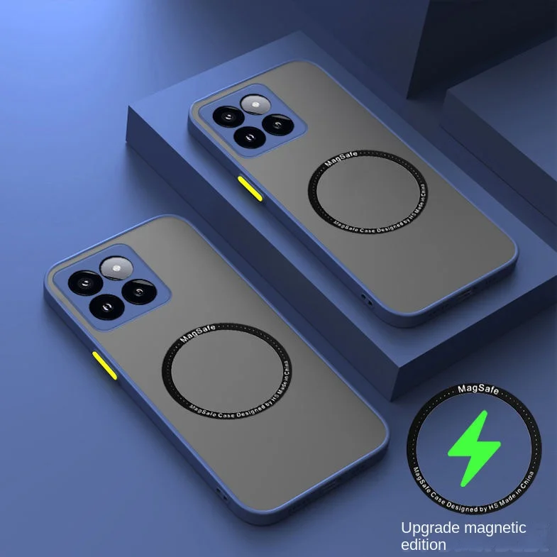 Para Xiaomi Mi 14 Pro funda dura de PC transparente mate funda protectora trasera magnética para Xiaomi Mi 14 14Pro Mi14 carcasa de teléfono - imagen 2