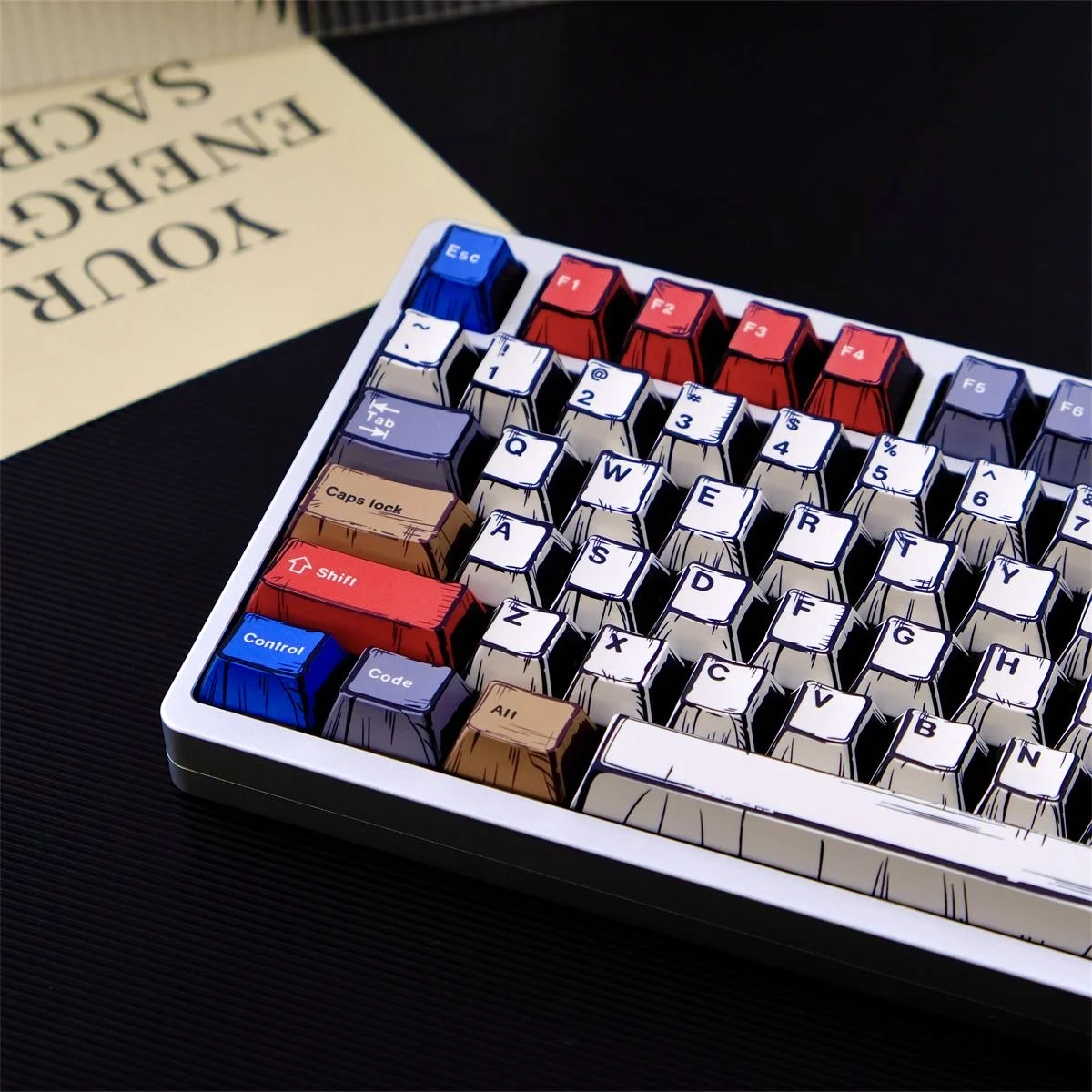 Juego de teclas con tema de cien lámparas de 151 teclas, tapa de teclado estilo Manga personalizada PBT, perfil de cereza, tecla para juegos para teclado mecánico - imagen 3