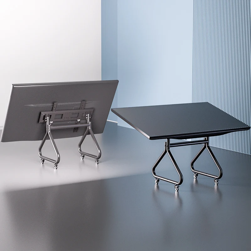 Carro de escenario corto para TV móvil HILLPORT, adecuado para 60-100 pulgadas, compatible con soporte de suelo para monitor giratorio de 360 grados SC60 - imagen 2