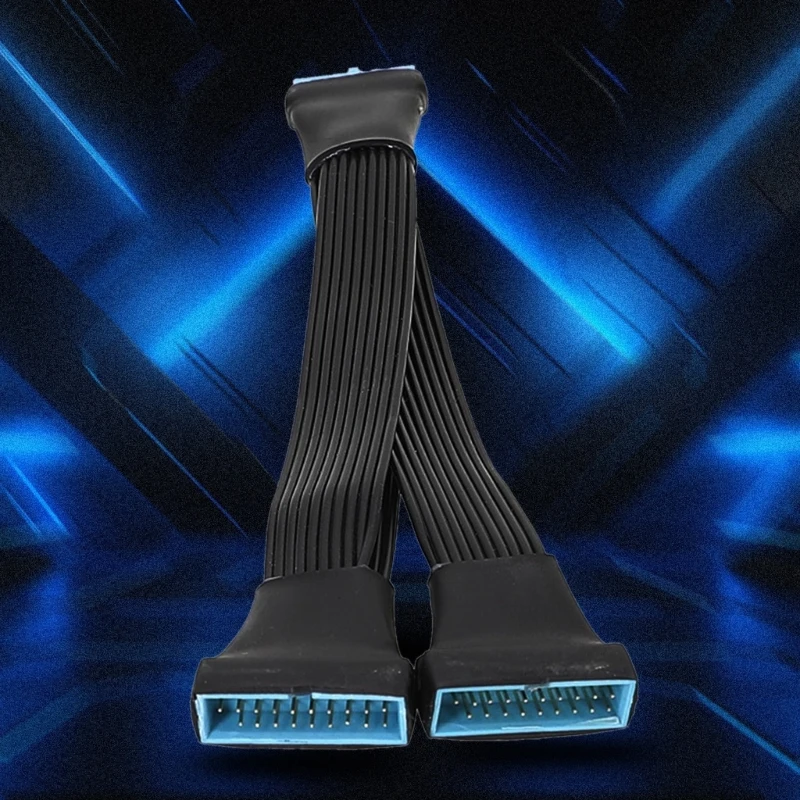 Cable divisor de extensión de placa base USB 3,0 macho a hembra, Conector de placa principal de computadora, expansión de bricolaje, 19/20 pines - imagen 2