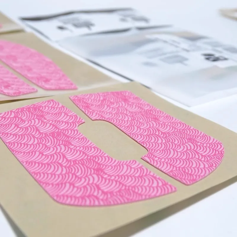 1 Juego de pegatinas antideslizantes para ratón Huazhong para ratón Logitech G PRO X SUPERLIGHT 2C ‌ ‌   Patrón de onda de cinta antisudor antideslizante - imagen 4