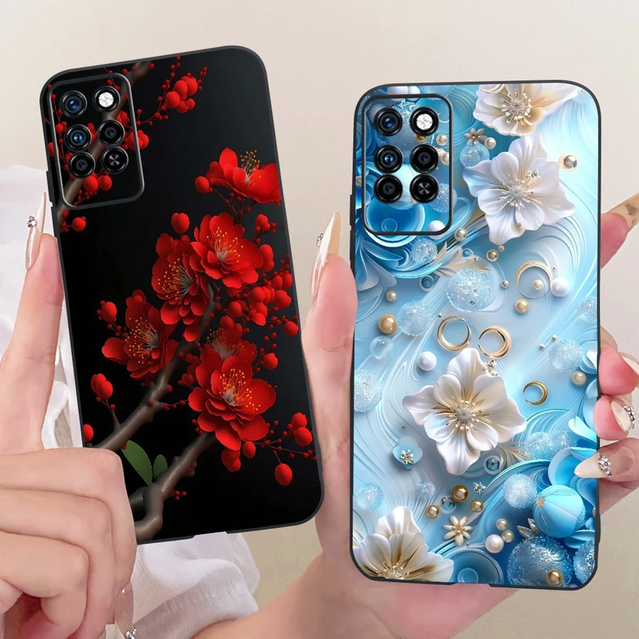 Para Infinix Note 10 funda X693 flores de lujo cubierta pintada funda de silicona suave para Infinix Note 10 Pro NFC Note10 Pro X695 Fundas - imagen 5