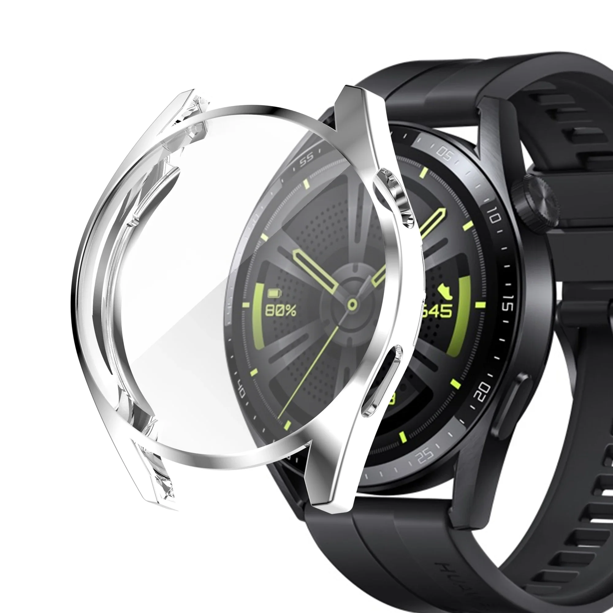 Funda protectora suave para Huawei Watch GT3, Protector de pantalla de 46mm y 42mm, carcasa chapada en silicona para Huawei Watch GT 3/4 41mm - imagen 3