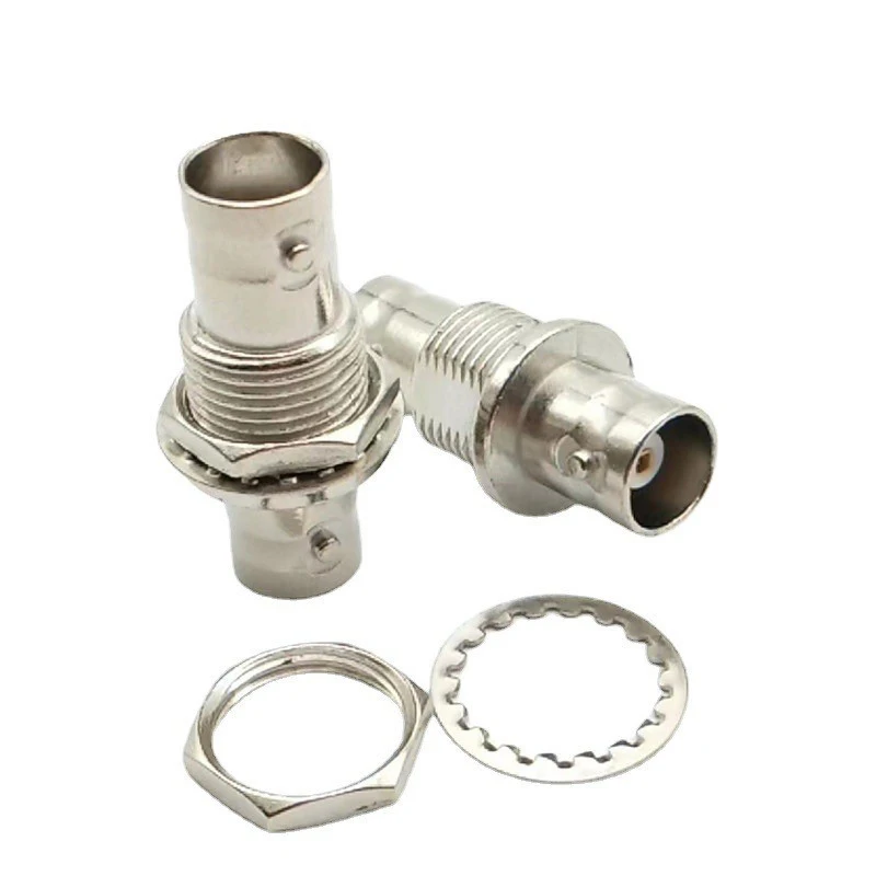 5/10 Uds BNC hembra a BNC hembra Jack tornillo montaje en Panel adaptador de chasis conector Coaxial - imagen 2