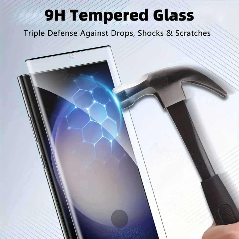 Paquete de 2 cristales templado Ultra HD para Samsung Galaxy S25 Ultra/S21/S22/S23+/S24 Ultra dureza 9H, vidrio S26 Ultra resistente a los arañazos - imagen 5