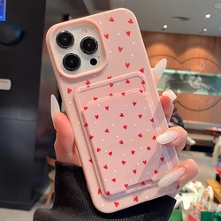 Funda Silicona iPhone 11-17 Pro Max con Tarjetero Corazón