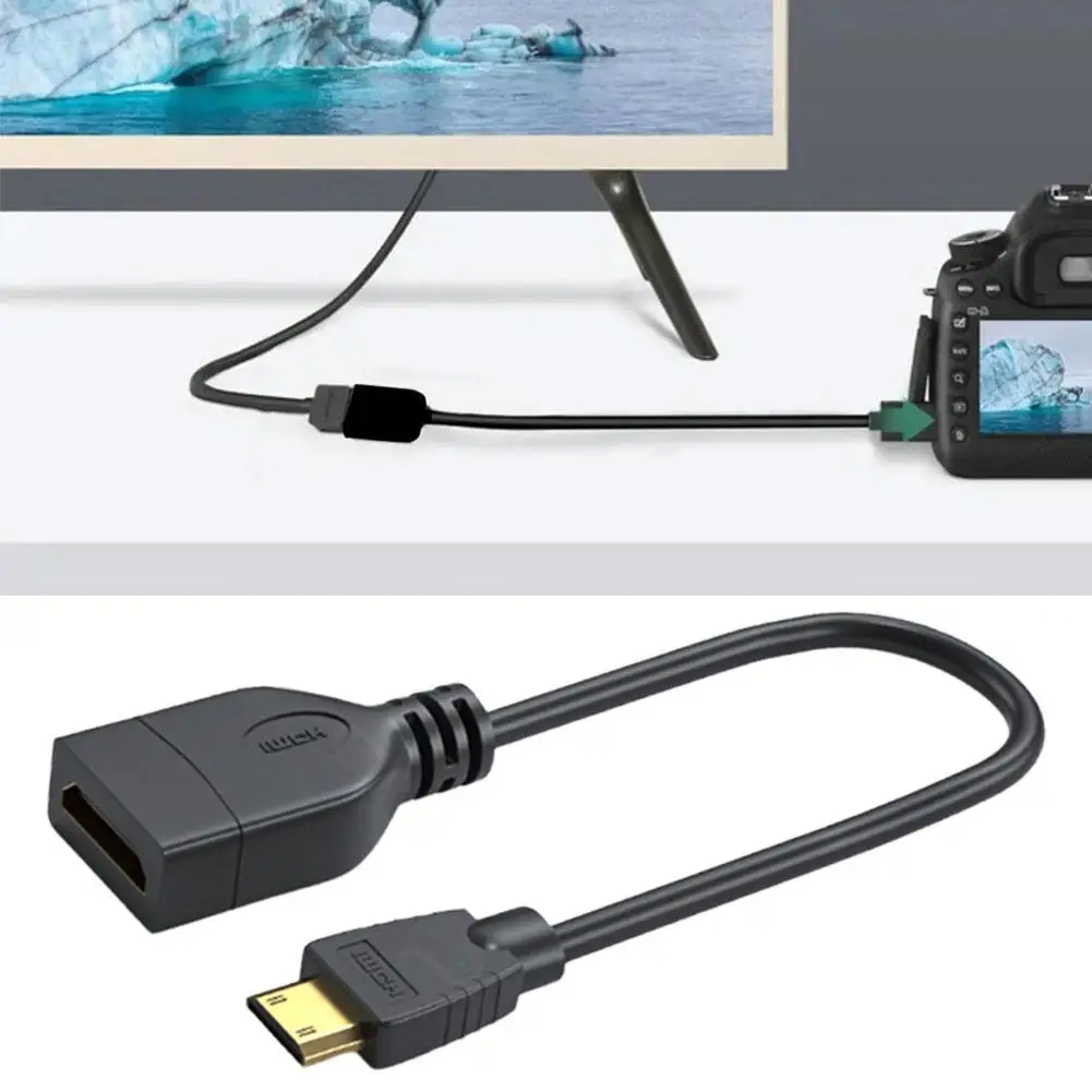 Adaptador de Cable hembra portátil compatible con HDMI, Mini Cable HDMI 4K 60Hz, HDmatters para tableta, videocámara, Lap H1L7 - imagen 2