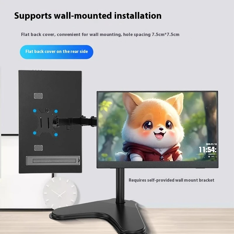 Monitor insignable de 15,6 pulgadas, 60Hz, 1920x1080, pantalla inalámbrica de proyección, pantalla portátil tipo C para teléfono, ordenador, dispositivo extendido - imagen 3