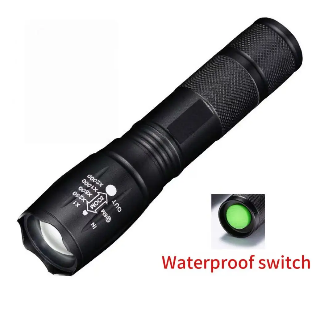 Linterna T6 de aleación de aluminio, luz fuerte, inspección de jade, 395nm, luz púrpura UV, herramienta de autodefensa para billetes - imagen 4