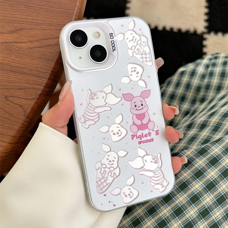 Bonita funda Winnie Bear Pig para Vivo V30 V29 Lite V25 V21E V25E V20 V23 V27 Pro V23E V27E Y02 Y03 Y75 Y91C Y100 Y30 Y93 Y91 Y95 - imagen 4