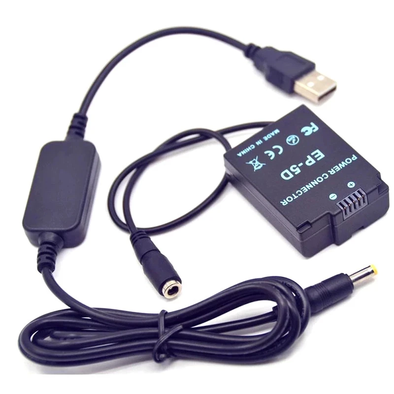 Adaptador de Cable de alimentación USB de 5V + acoplador CC EP-5D ENEL21 EN-EL21 batería falsa para Nikon 1 V2 1V2 Camrea - imagen 5