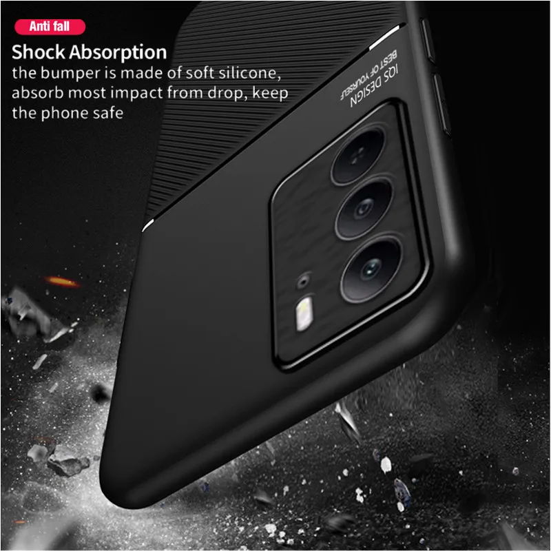Funda antideslizante resistente para Realme P3 Lite, funda protectora con soporte de succión magnética, Fundas Capa - imagen 4