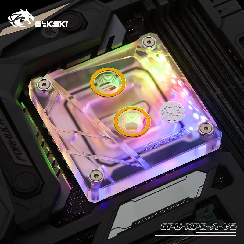 Bykski-bloque de agua de CPU para INTEL LGA1150, 1151, 1155, 1156, 1200, 1700, 2011, 2066, X99, I7, radiador de refrigeración RGB SYNC /CPU-XPR-A-V2 - imagen 5