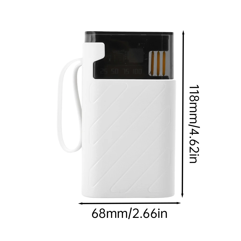 Caja de Banco de energía con pantalla LED para batería 3x18650, cargador de carga rápida de 22,5 W, caja de Banco de energía USB DIY sin batería - imagen 4