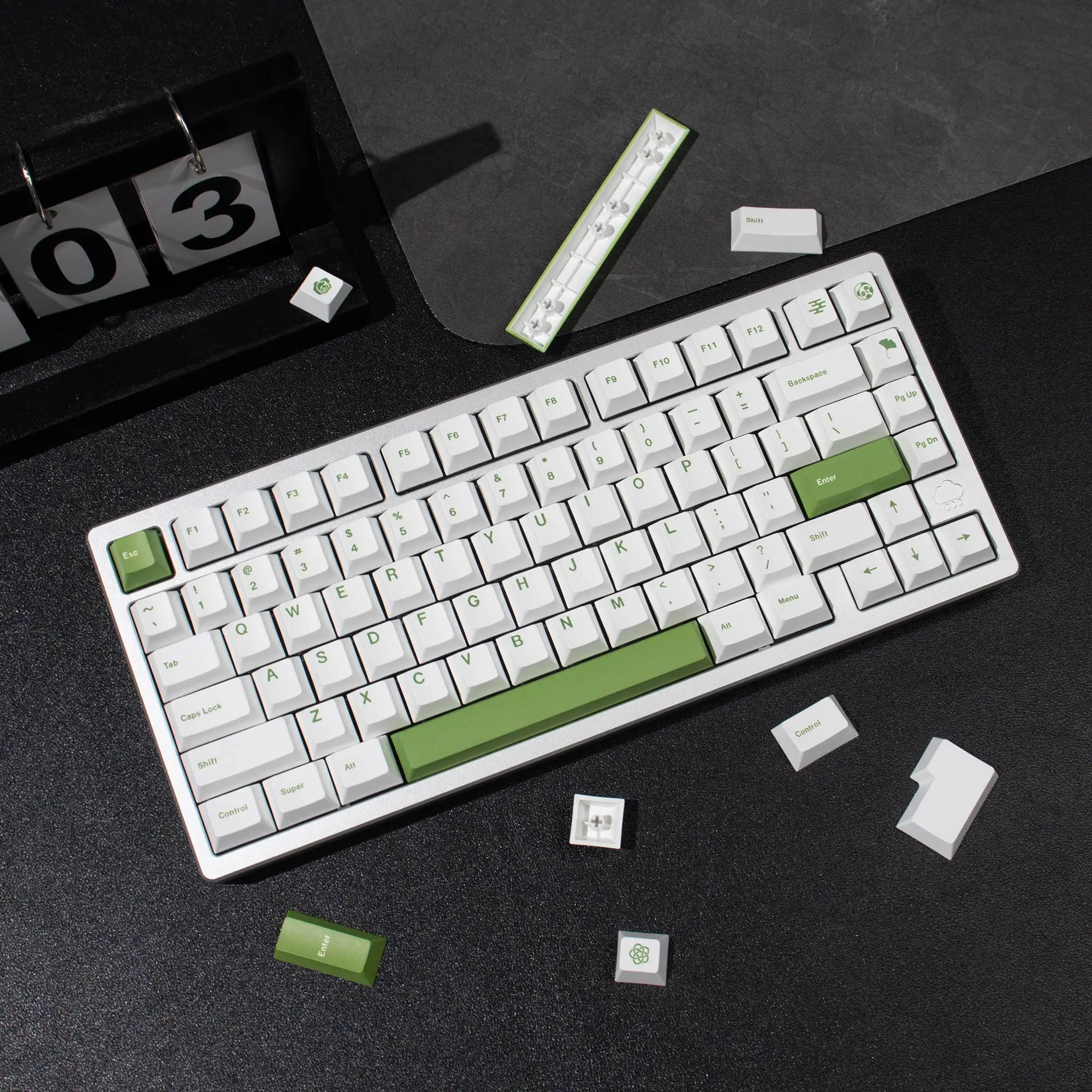 Vista del conjunto de teclas PBT para teclado mecánico