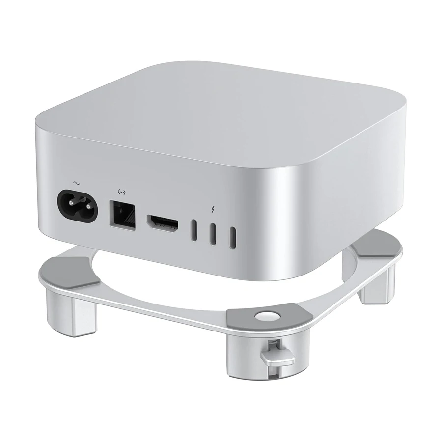 Soporte de escritorio para Mac mini M4/M4 Pro 2024, soporte de disipación de calor, soporte de aleación de aluminio, accesorios de soporte de refrigeración