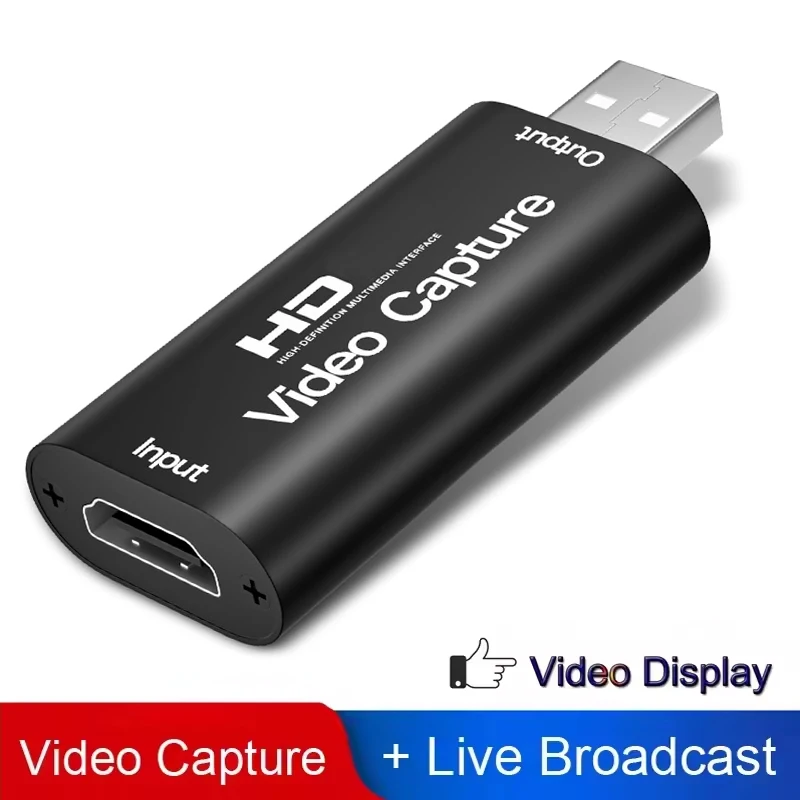 Tarjeta de captura de vídeo USB 4K, HDMI, 1080P, USB 2,0, caja de captura de juegos para PS4, DVD, cámara, grabación de PC, transmisión en vivo